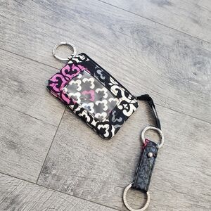 Vera Bradley Key Chain And Card Holder